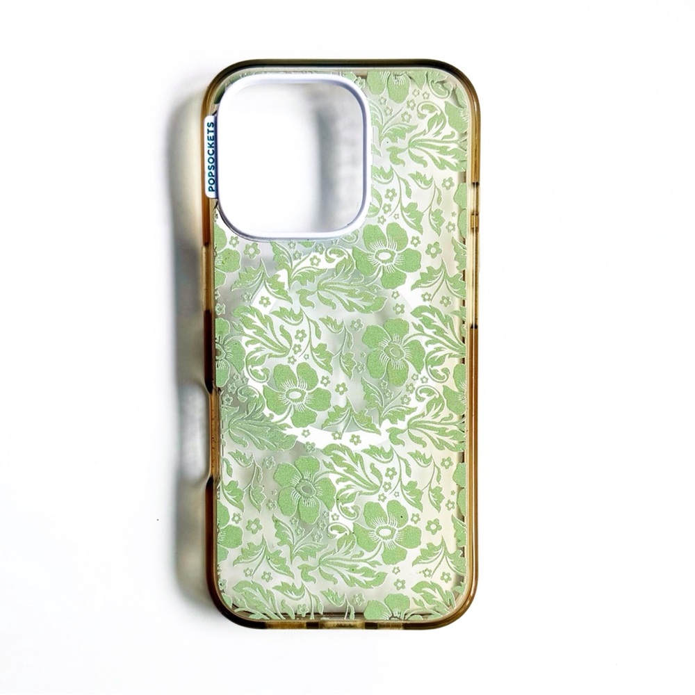 PopSocket Green Floral Pattern Phone Case